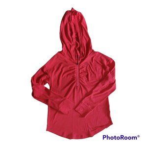 Girls hooded Base Layer Long Sleeve Shirt- Size L (12)